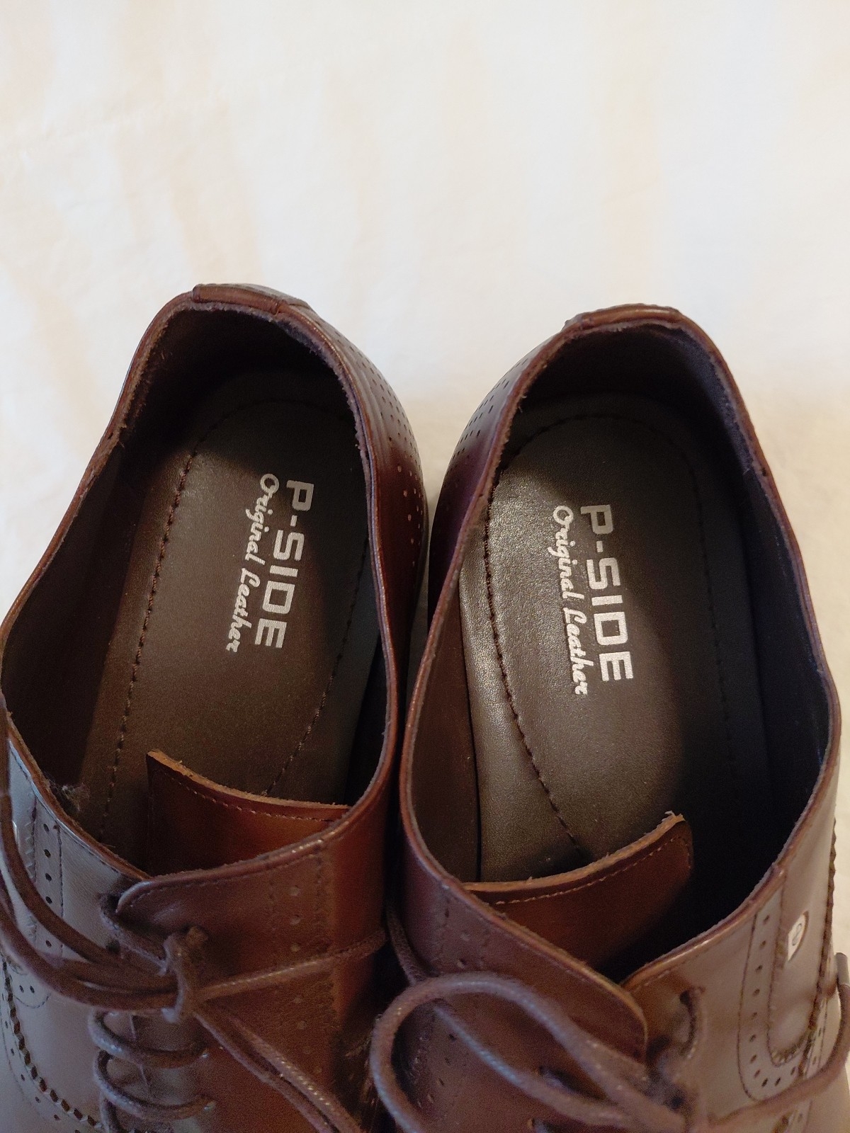 Pini Parma Loafers Brown Size 8 Euc Lace Up Made In Italy — image 5 of 8